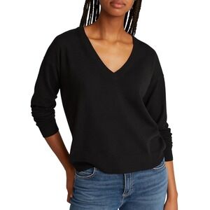 GAP True Black  V Neck Long Sleeve Sweater Women's XL